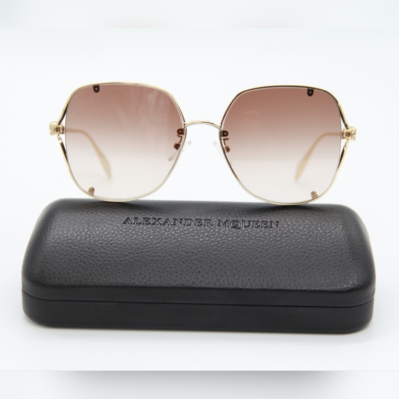 NEW ALEXANDER MCQUEEN AM0366S  002 UNISEX SUNGLASSES ALEXANDER MCQUEEN AM0366S - Picture 3 of 12